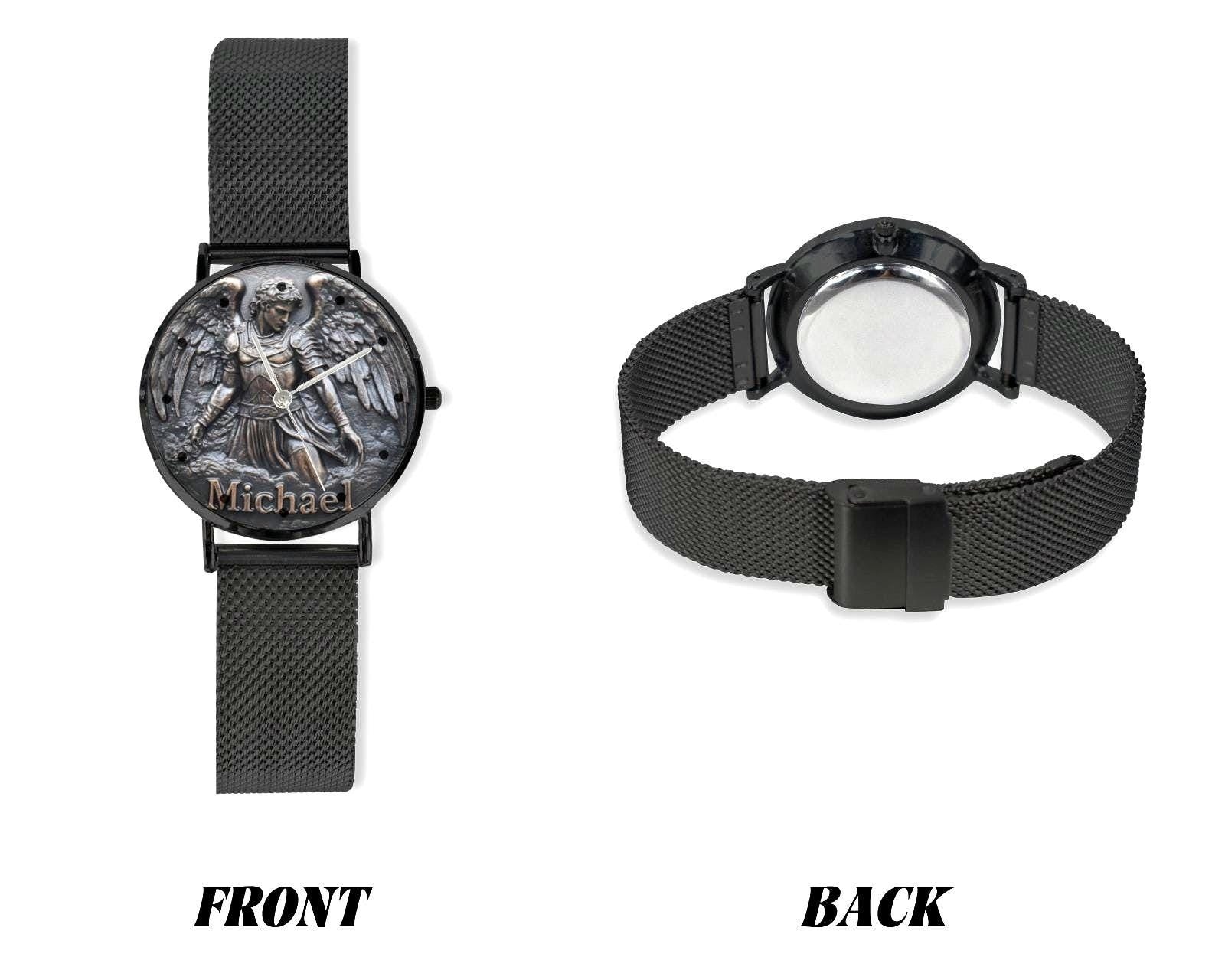 Men's Saint Michael 3D 40MM All Stainless Steel Monogram Quartz Watch