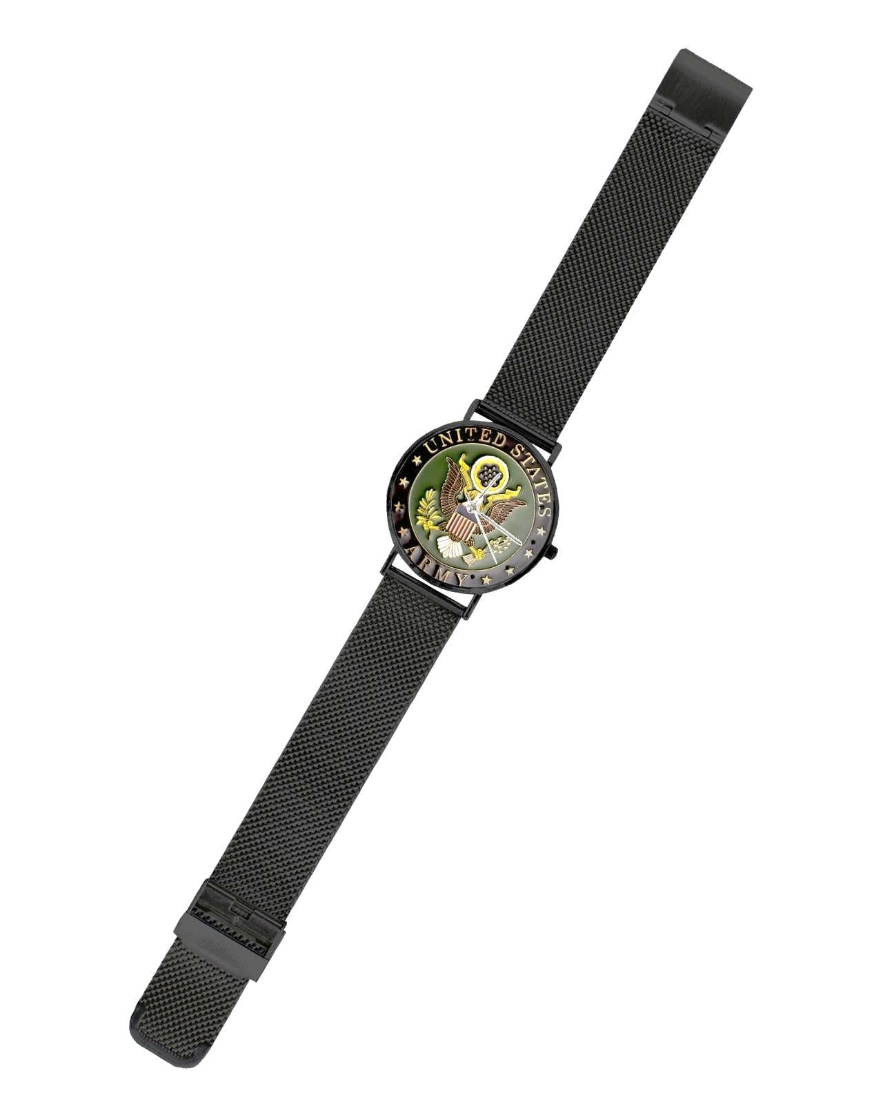 Men's U.S. Army Custom 40MM All Stainless Steel Monogram Quartz Watch