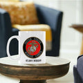Custom USMC Marine Corp (2) Sided Insignia Monogram Coffee Mug Cup