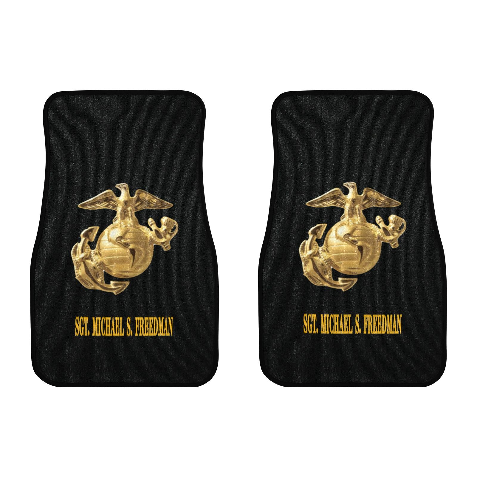 Custom USMC Marine Corp Insignia 2 (PCS) Monogram Car Floor Mats