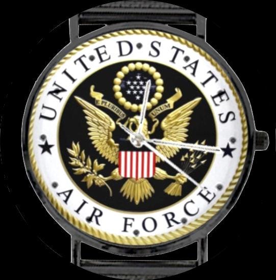 Men's U.S. Air Force Custom 40MM All Stainless Steel Monogram Quartz Watch
