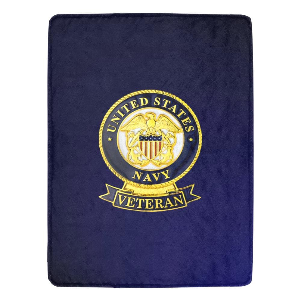 Custom United States Navy Veteran 60X80 Inch Flannel Fleece Monogram Blanket